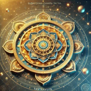 The Sudarshan Chakra Yantra is a powerful spiritual tool representing Lord Vishnu’s divine discus, symbolizing protection, energy, and supreme consciousness. This ancient yantra has been revered across ages as a shield against negative influences, a source of immense energy, and a means to achieve spiritual elevation. Designed with intricate geometric patterns, the Sudarshan Chakra Yantra harnesses cosmic energies to create a protective aura, aid in personal transformation, and offer a direct connection to divine energies. Whether placed in a personal sanctuary, home, or workplace, this yantra serves as a constant reminder and channel of divine guidance, strength, and positivity.