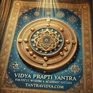 The Vidya Prapti Yantra is a sacred geometric tool designed to enhance focus, wisdom, and success in educational and intellectual pursuits. Rooted in ancient Vedic traditions, this yantra embodies energies that help individuals excel in learning, memory retention, and problem-solving. Crafted for those seeking mental clarity and academic achievement, the Vidya Prapti Yantra is a beacon of divine guidance, especially for students, teachers, researchers, and knowledge seekers.